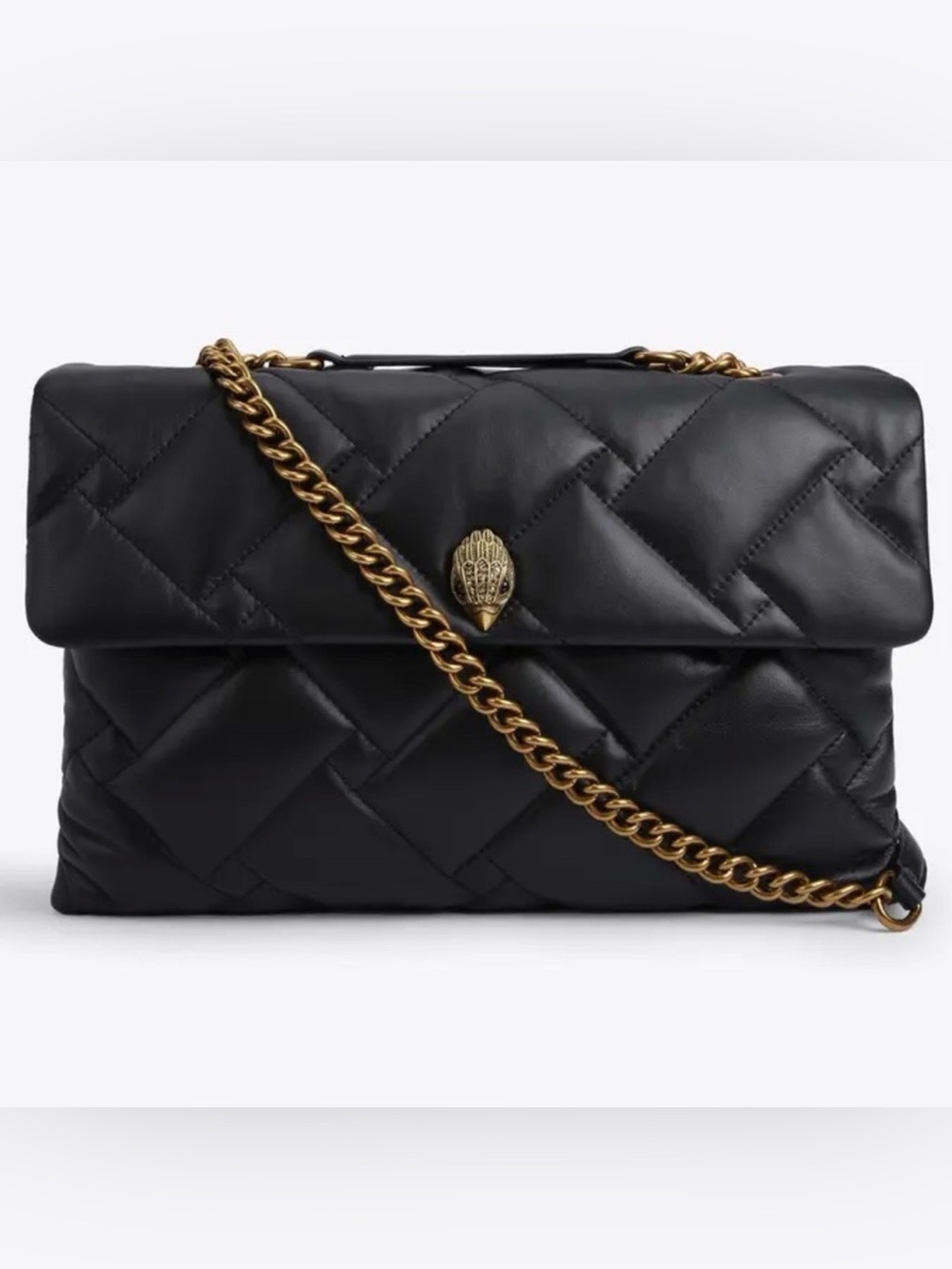 Kurt Geiger Black Quilted Chain Shoulder Bag XXL